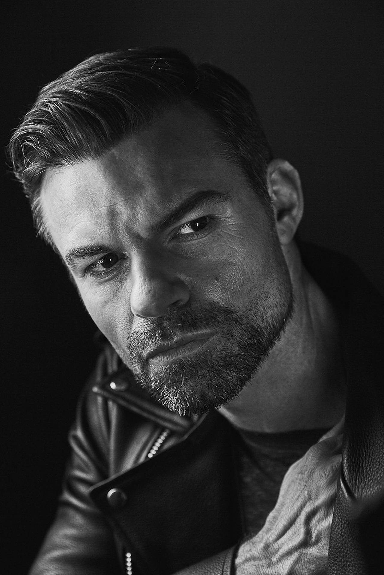 Daniel Gillies Close-up Monochrome Background