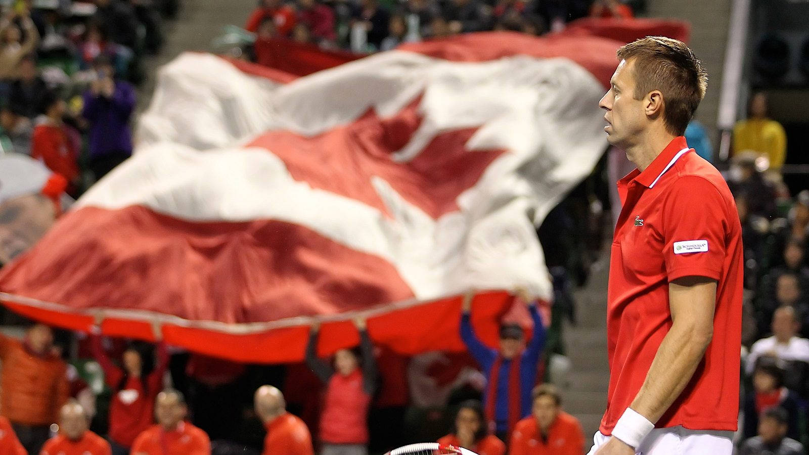 Daniel Nestor And Canadian Flag