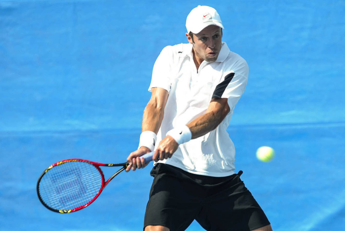 Daniel Nestor And Two-handed Stroke Background