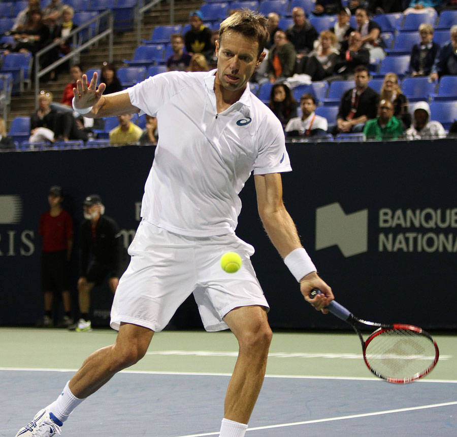 Daniel Nestor Swinging Serve