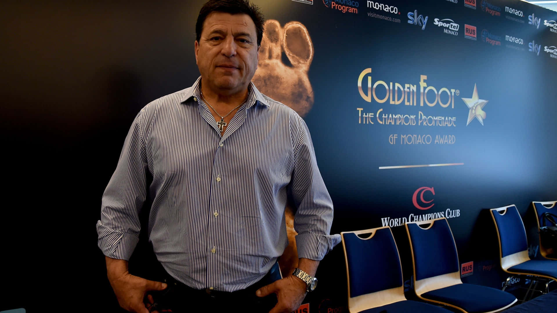 Daniel Passarella At The Golden Foot Awards Background