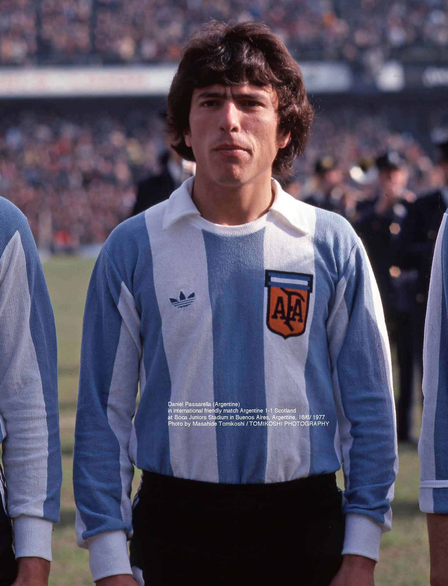 Daniel Passarella In Argentina Adidas Jersey Background