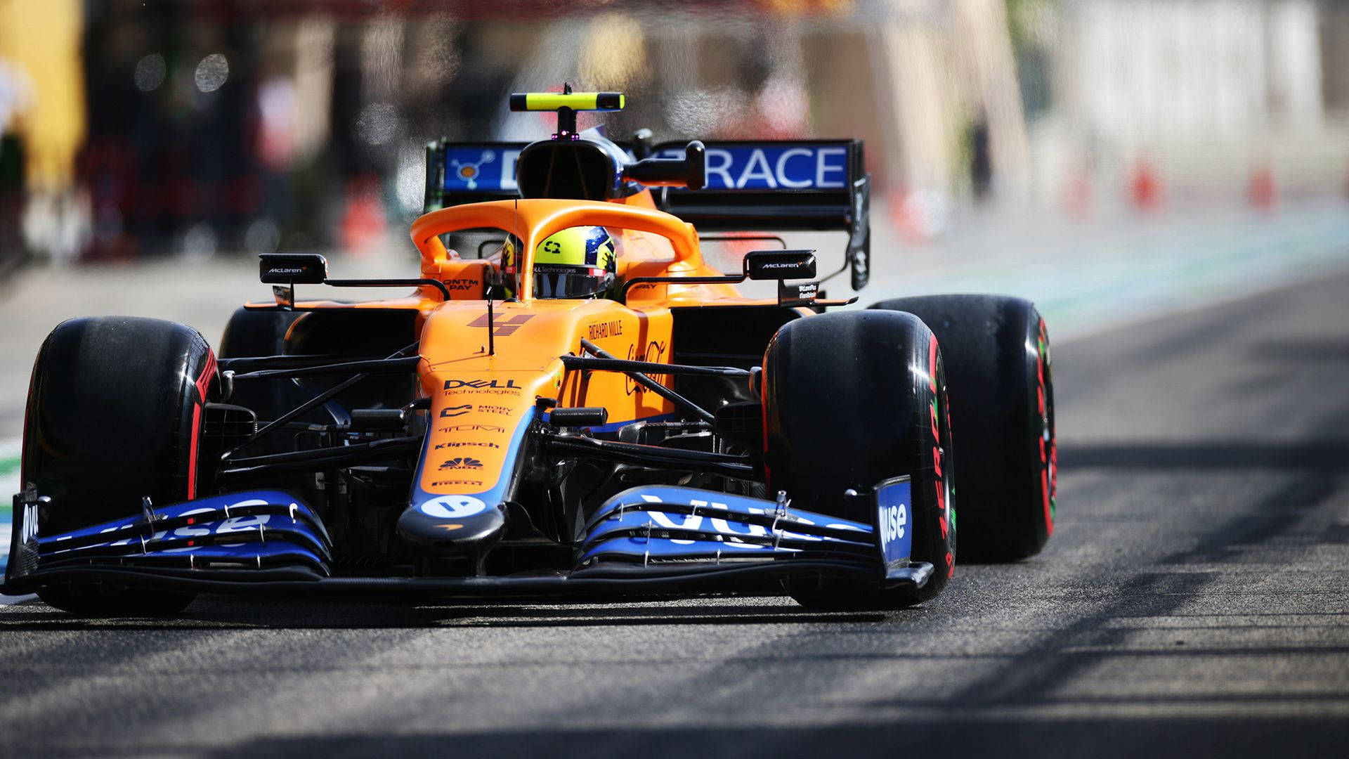 Daniel Ricciardo F1 Car In The Circuit Background