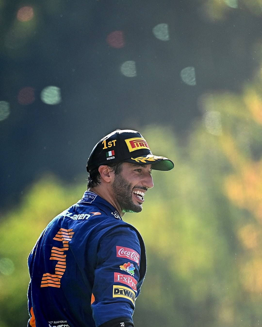 Daniel Ricciardo Gazes Off To The Side On The Race Track