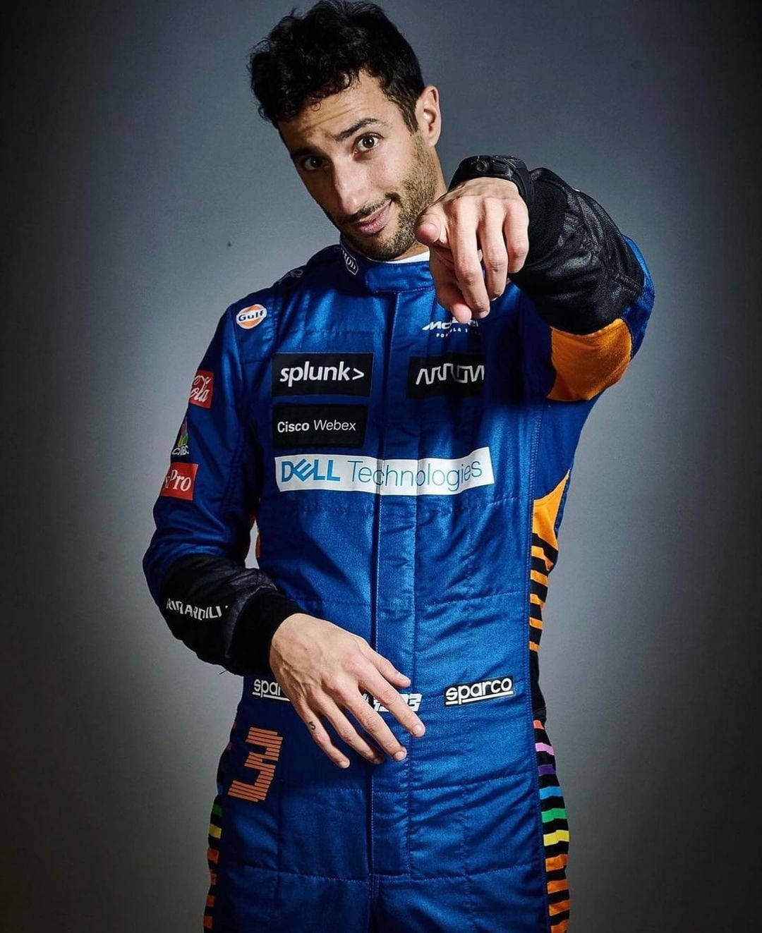 Daniel Ricciardo Pointing At The Camera Background