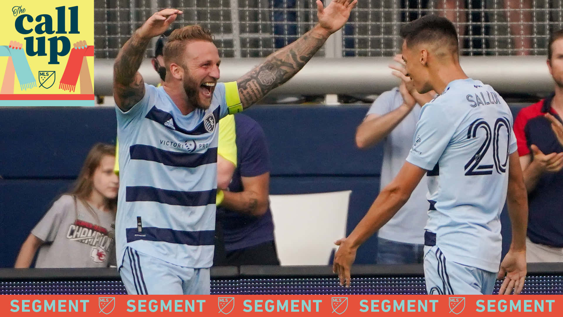 Daniel Salloi And Johnny Russell Sporting Kansas City Background