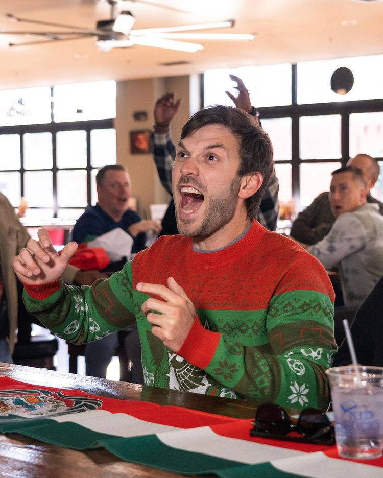 Daniel Suarez In Red And Green Long Sleeve