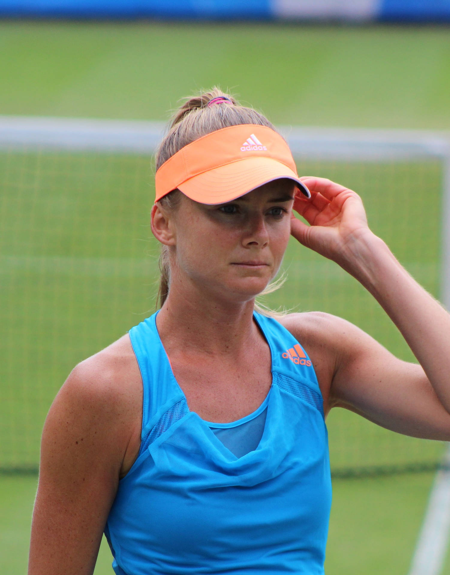 Daniela Hantuchova Orange Adidas Cap Background