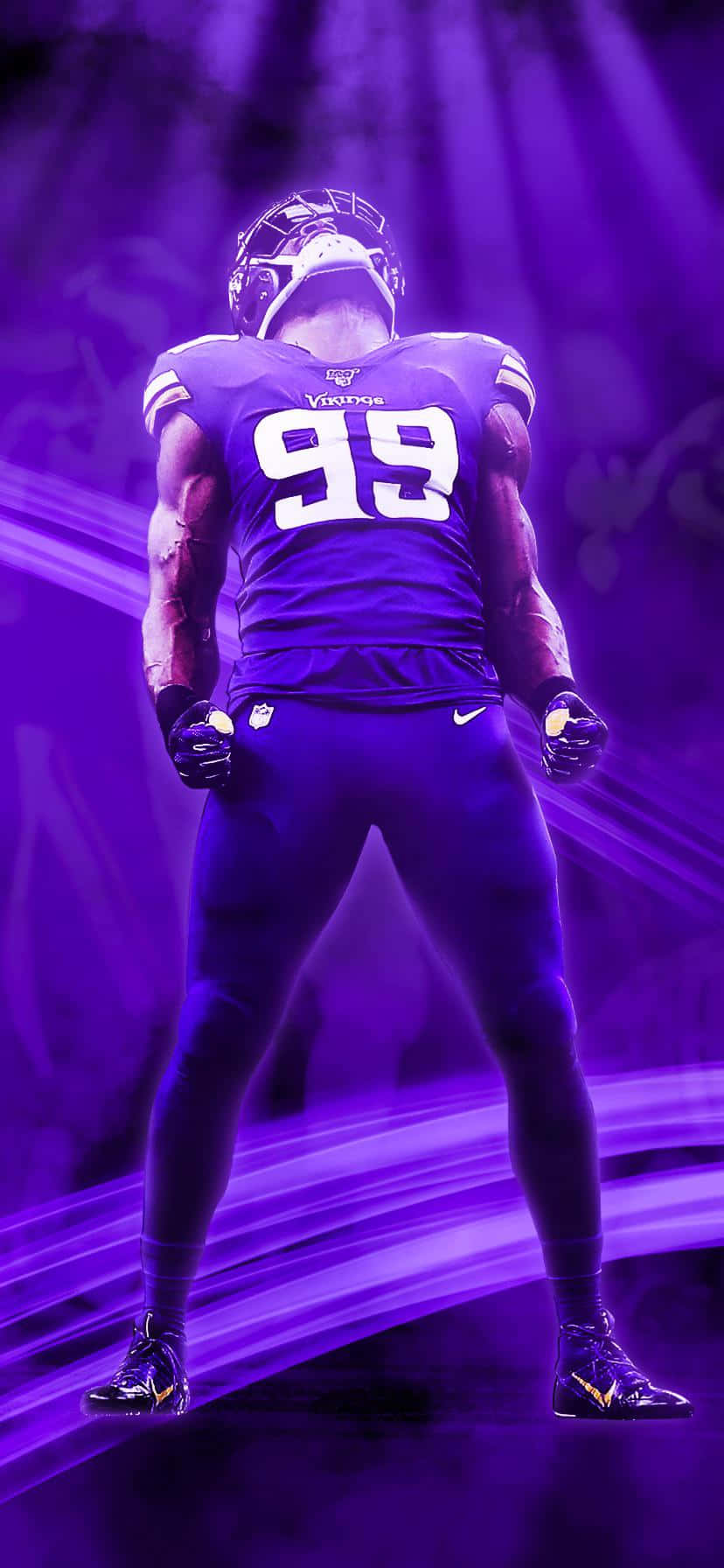 Danielle Hunter Minnesota Vikings Purple Poster Background