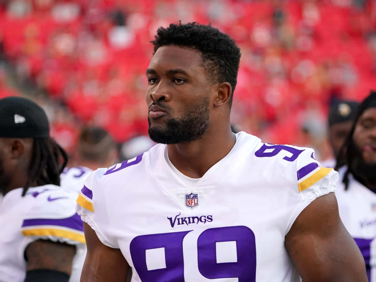 Danielle Hunter Minnesota Vikings Serious Look Background