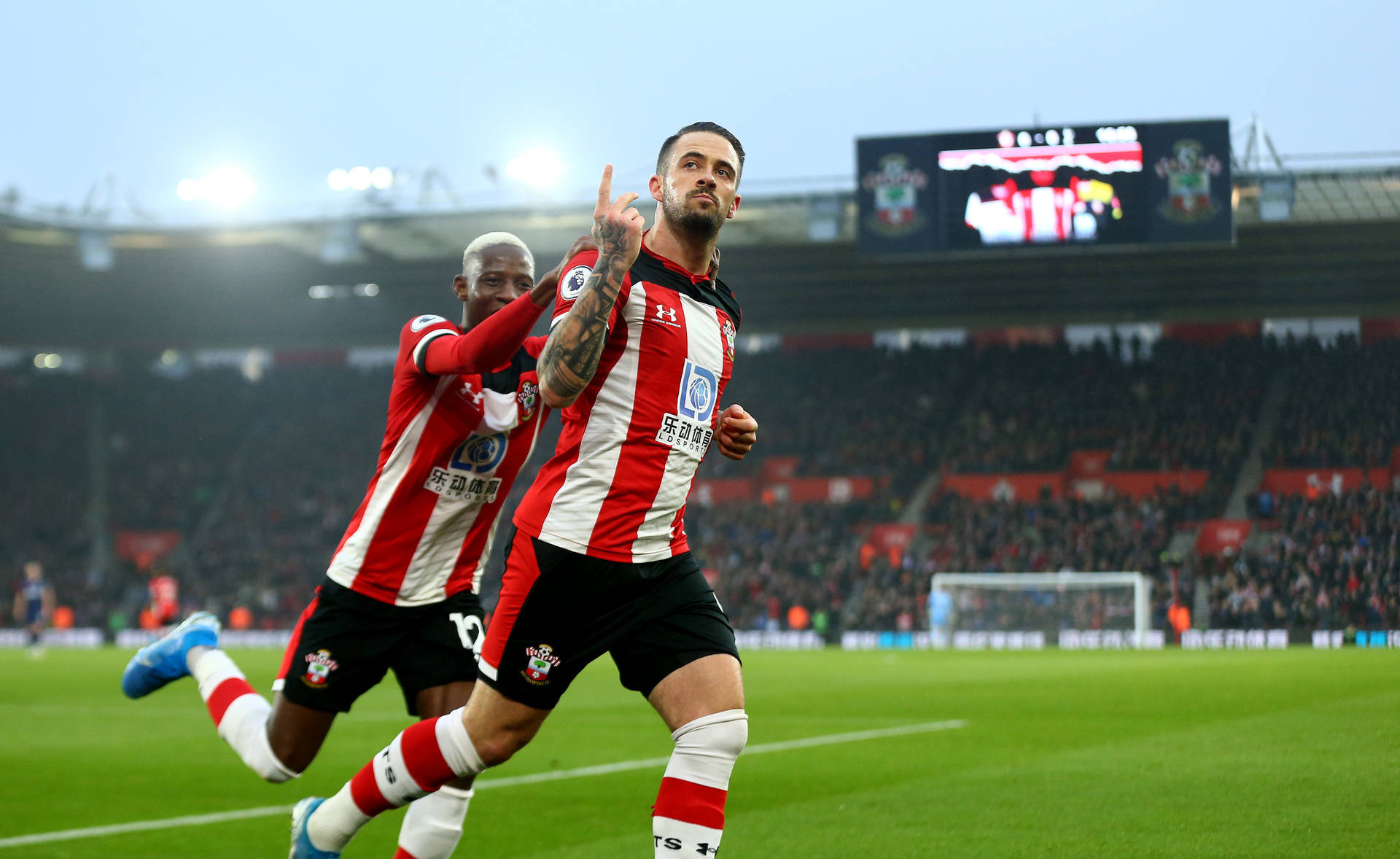 Danny Ings On Field Background