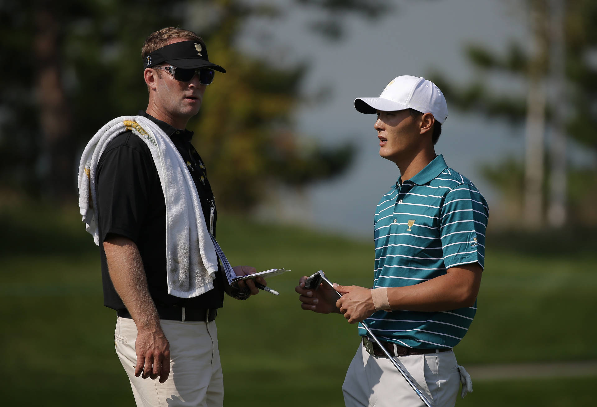 Danny Lee Discussing With Drew Steckel Background