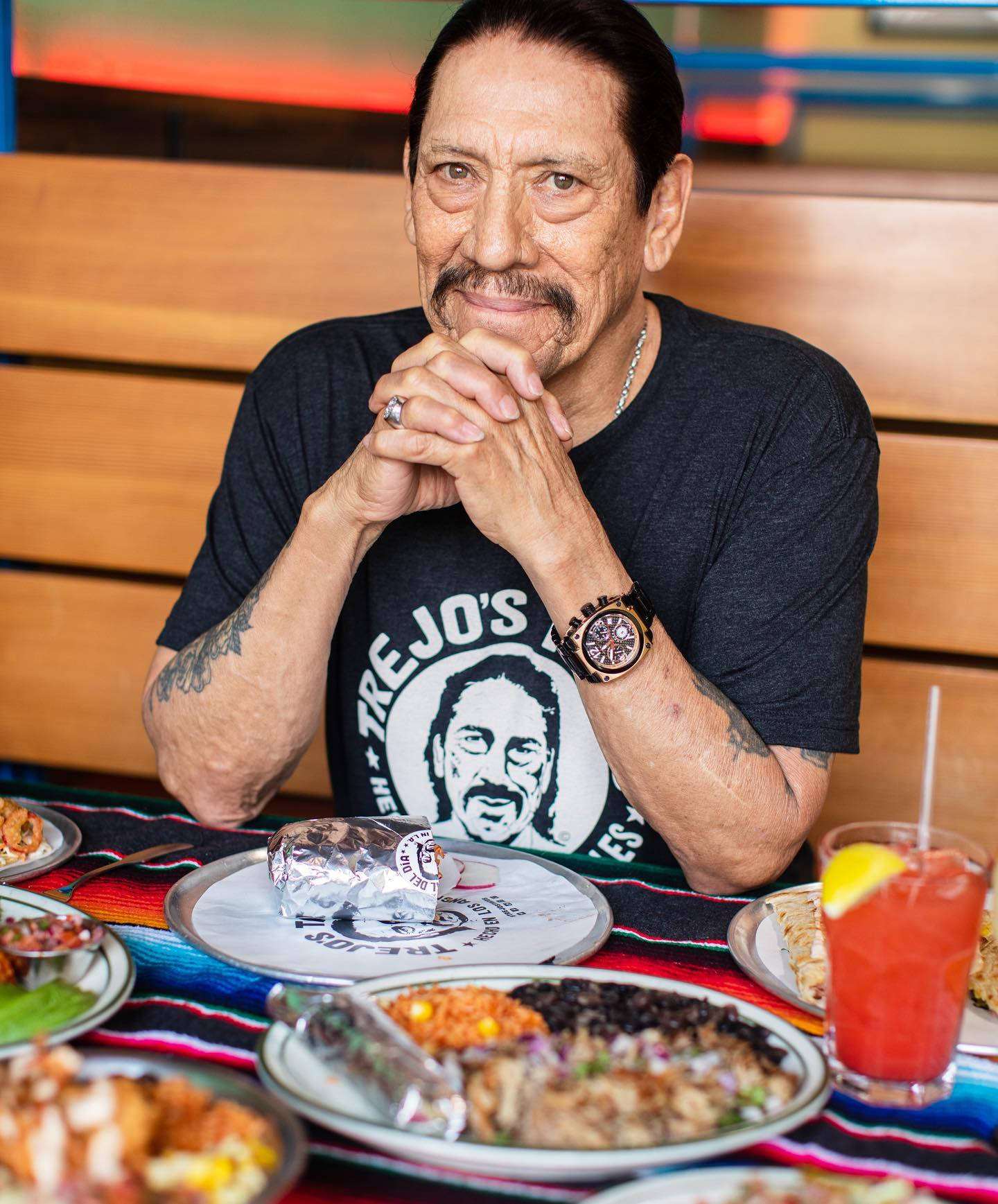 Danny Trejo Eating Dinner