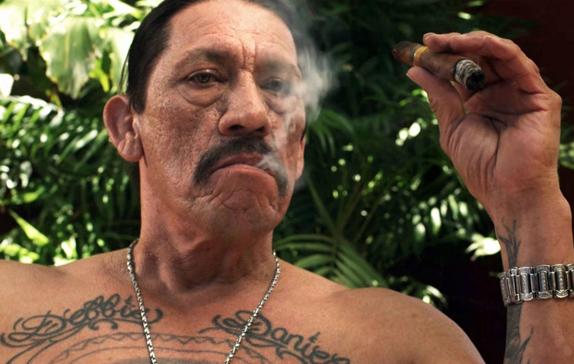 Danny Trejo Smoking Tobacco Background