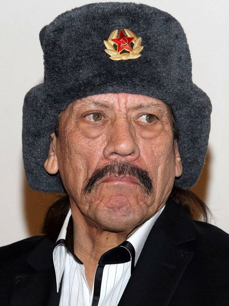 Danny Trejo Wearing Russian Soviet Cap