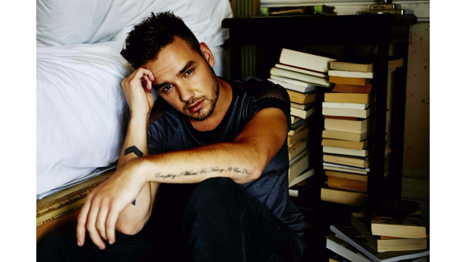 Dapper Poses Of British Singer-songwriter Liam Payne.