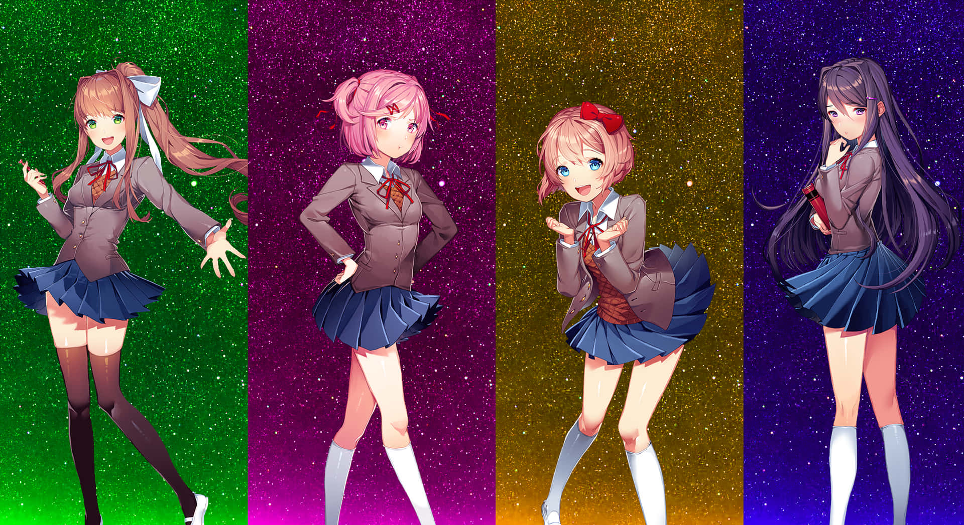 Dare To Dance Through Adventure – Join The Doki Doki Universe Background