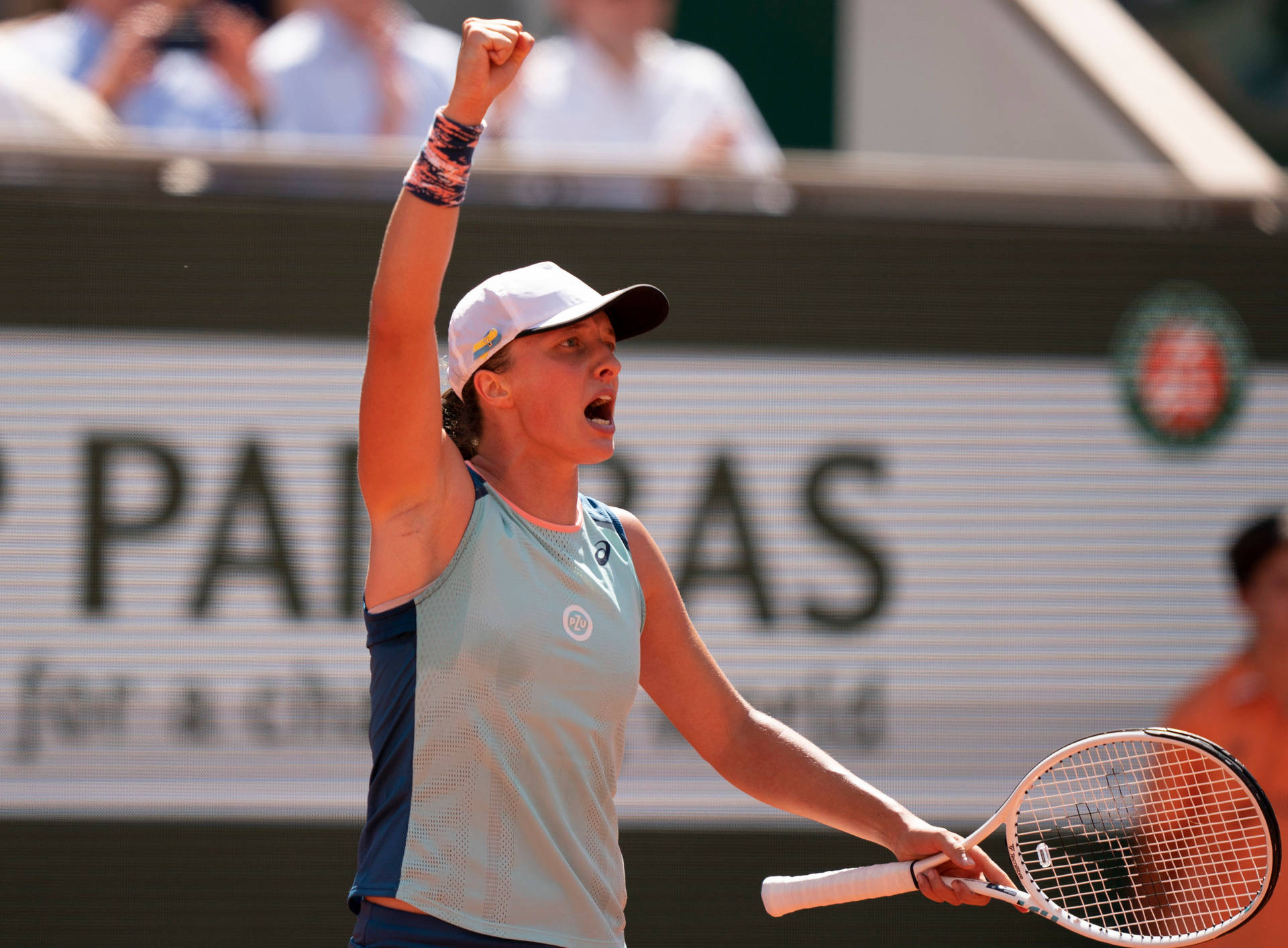 Daria Kasatkina Carries A Racket Cheers Background