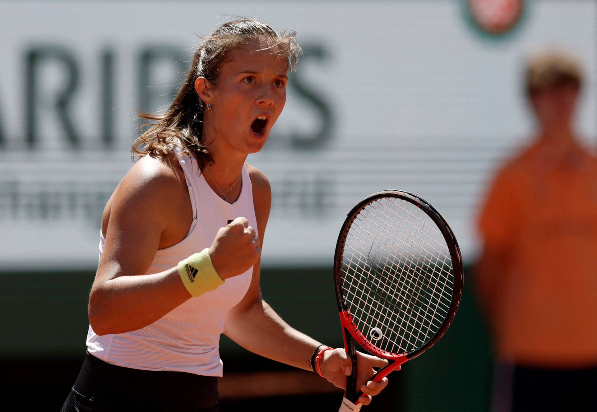 Daria Kasatkina Cheers Triumphantly Background