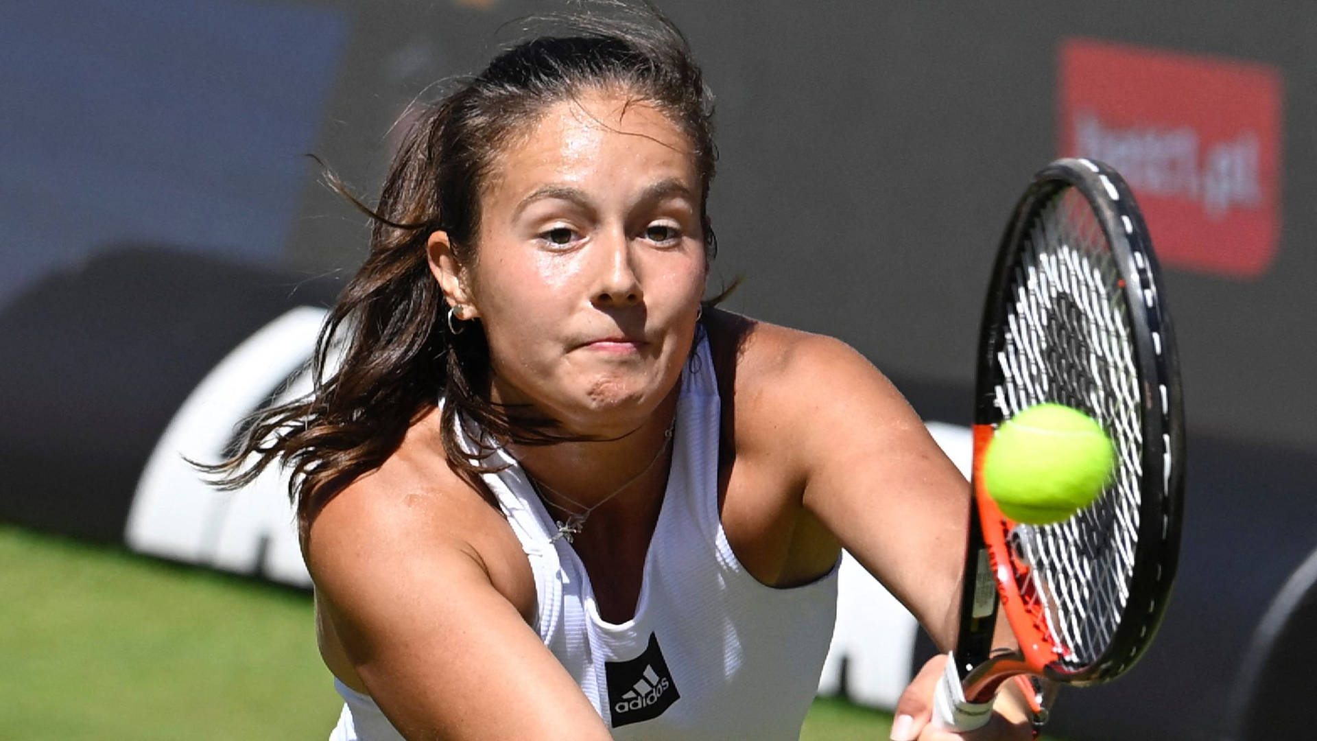 Daria Kasatkina In Action During A Tennis Match