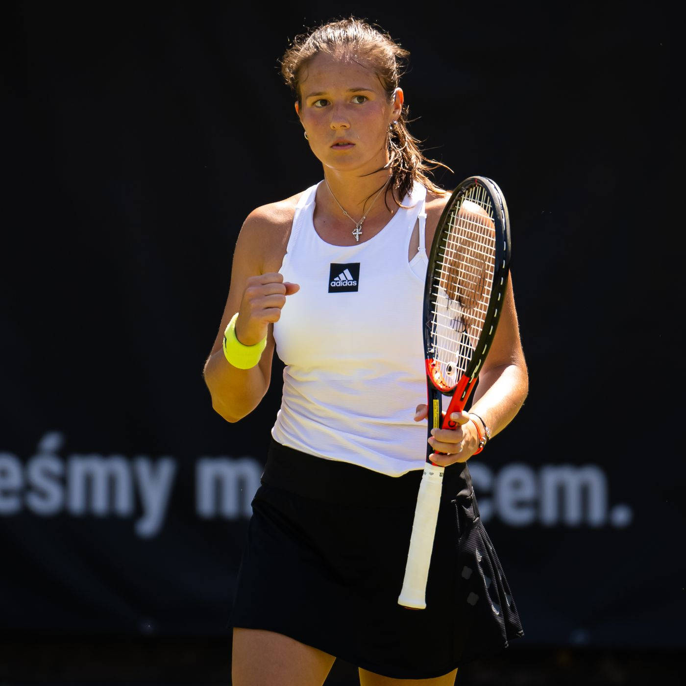 Daria Kasatkina In White And Black Background