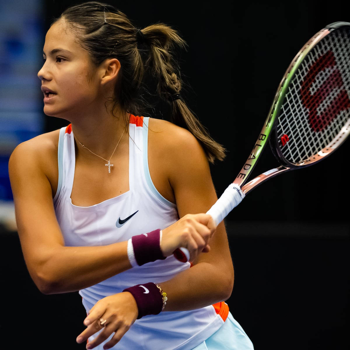 Daria Kasatkina Swings With One Arm Background