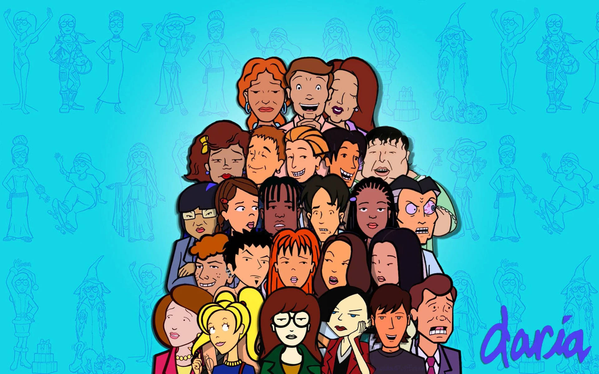 Daria With Colleagues Background