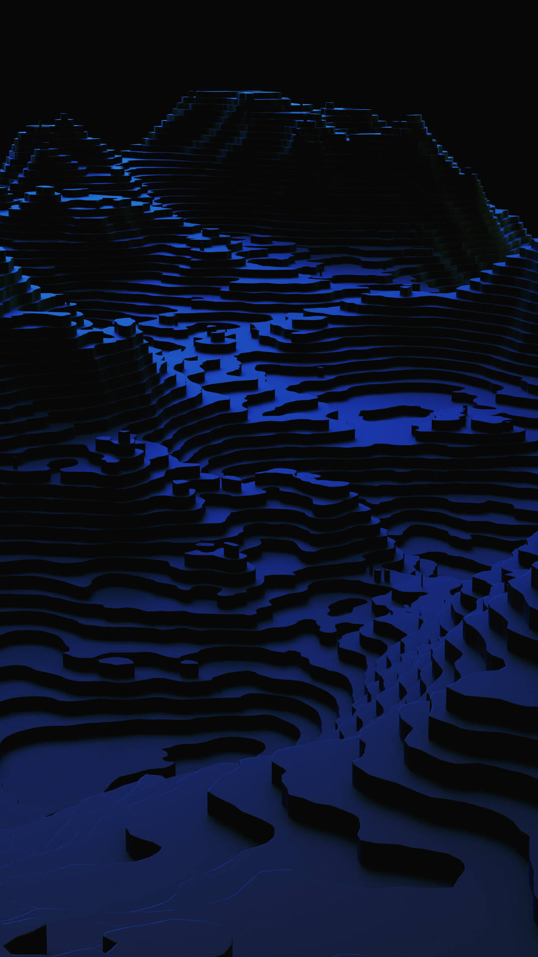 Dark 3d Topographic Map