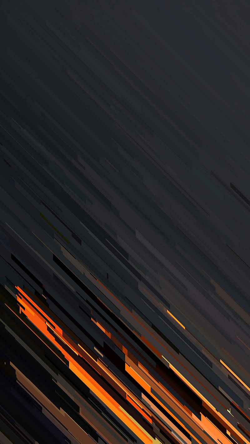 Dark Abstract Lines Orange Phone