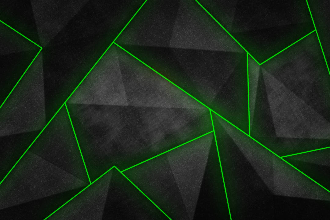 Dark Abstract With Green Outlines Background