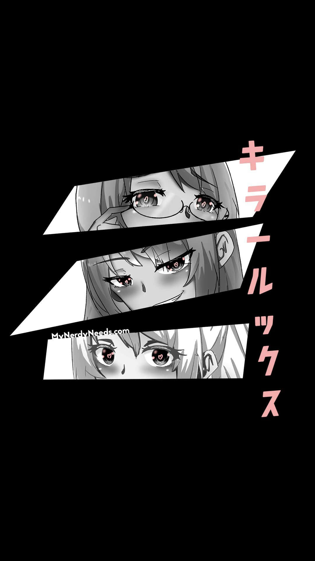 Dark Aesthetic Anime Girls' Eyes Background