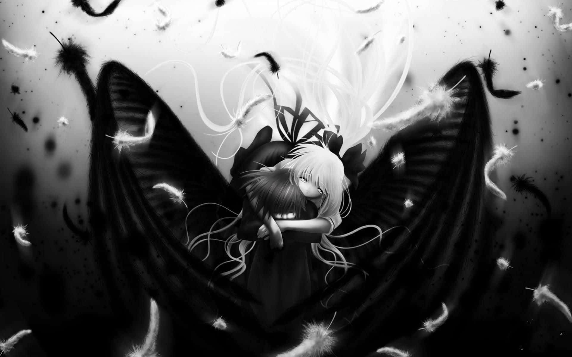 Dark Aesthetic Anime Pfp Lovers Hugging Background
