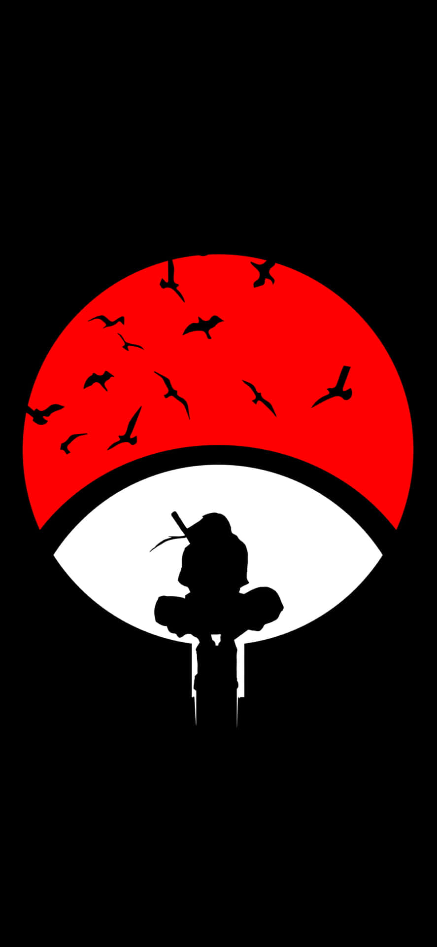 Dark Aesthetic Cartoon Itachi Uchiha Red Background