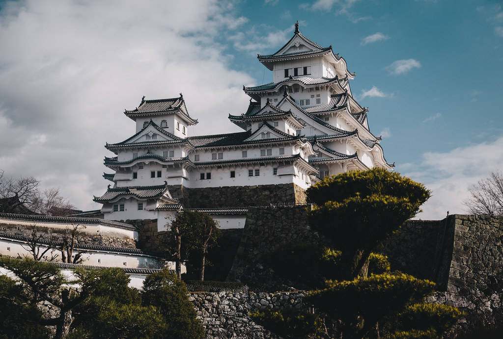 Dark Aesthetic Himeji Castle Background