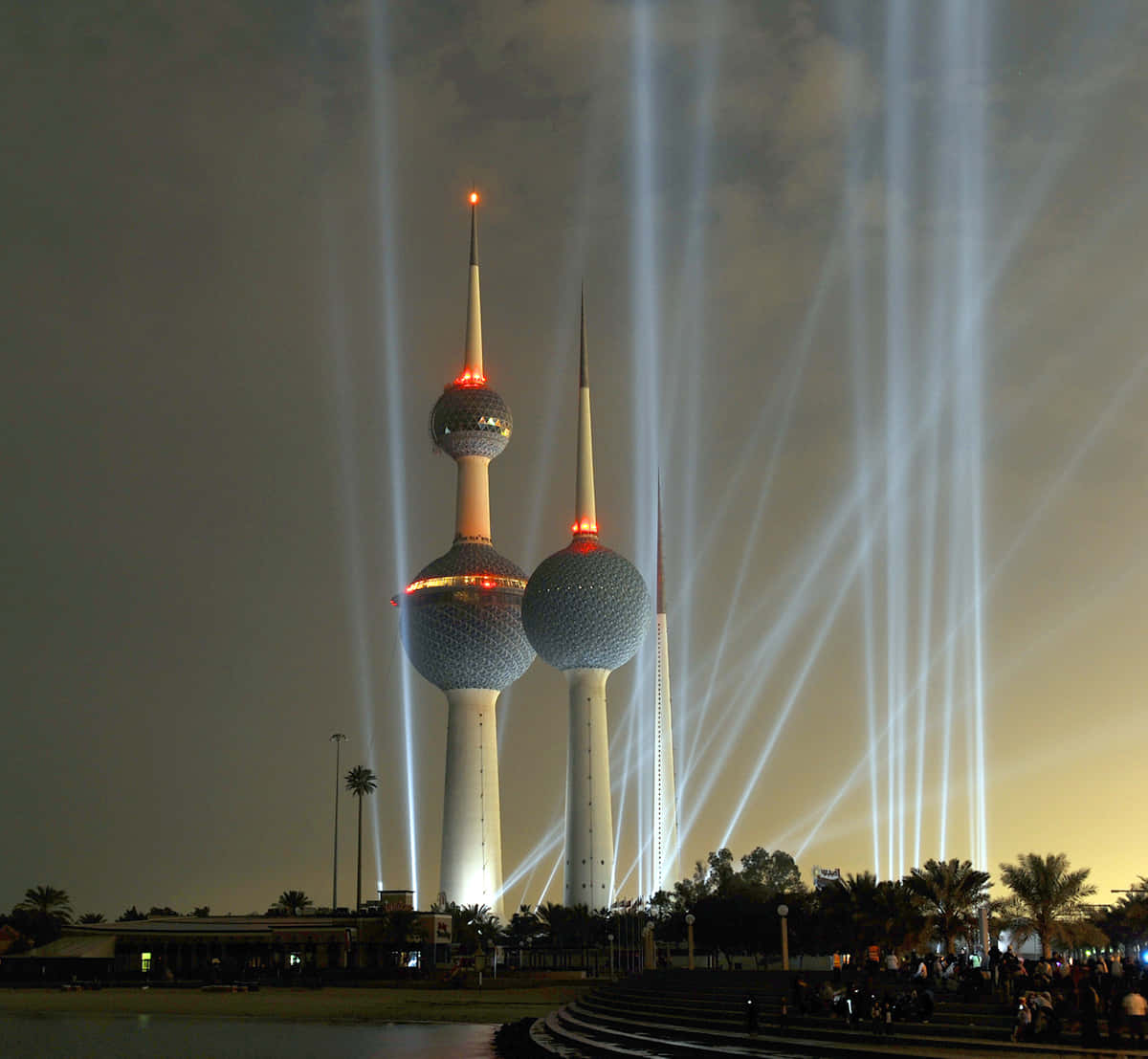 Dark Aesthetic Kuwait Towers Mobile Background