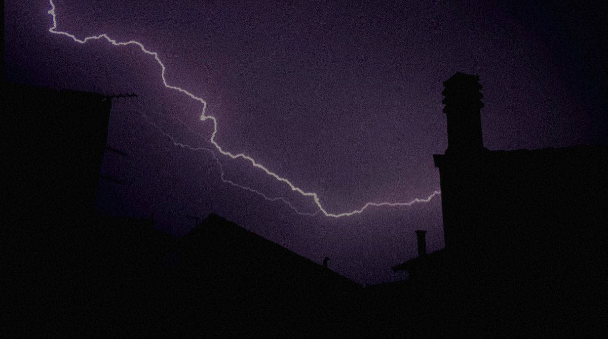 Dark Aesthetic Lightning Night Desktop Background