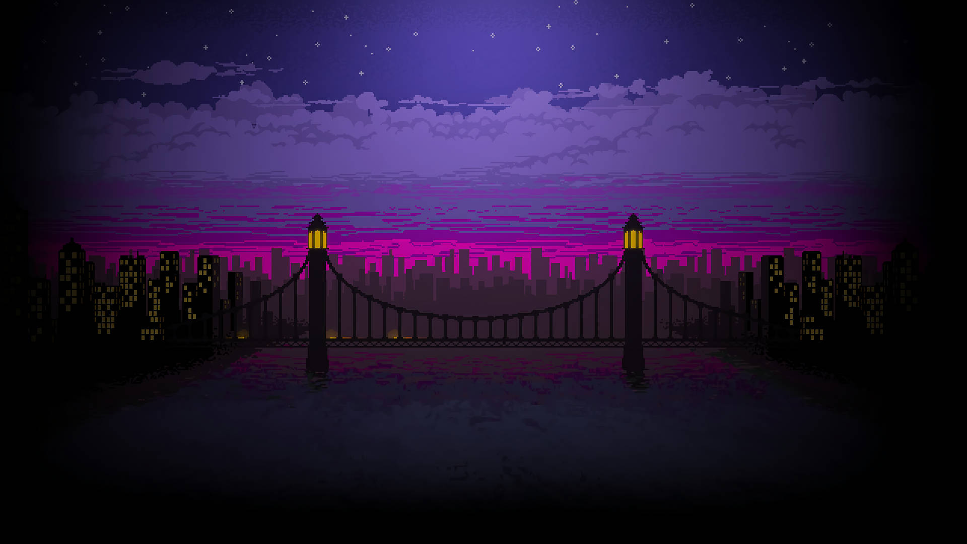 Dark Aesthetic Pixel Art Hd Background