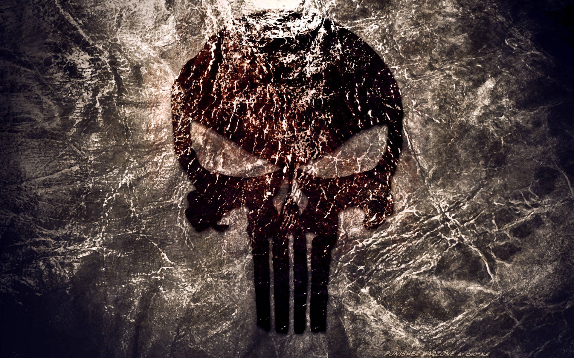 Dark Aesthetic Punisher Logo Background