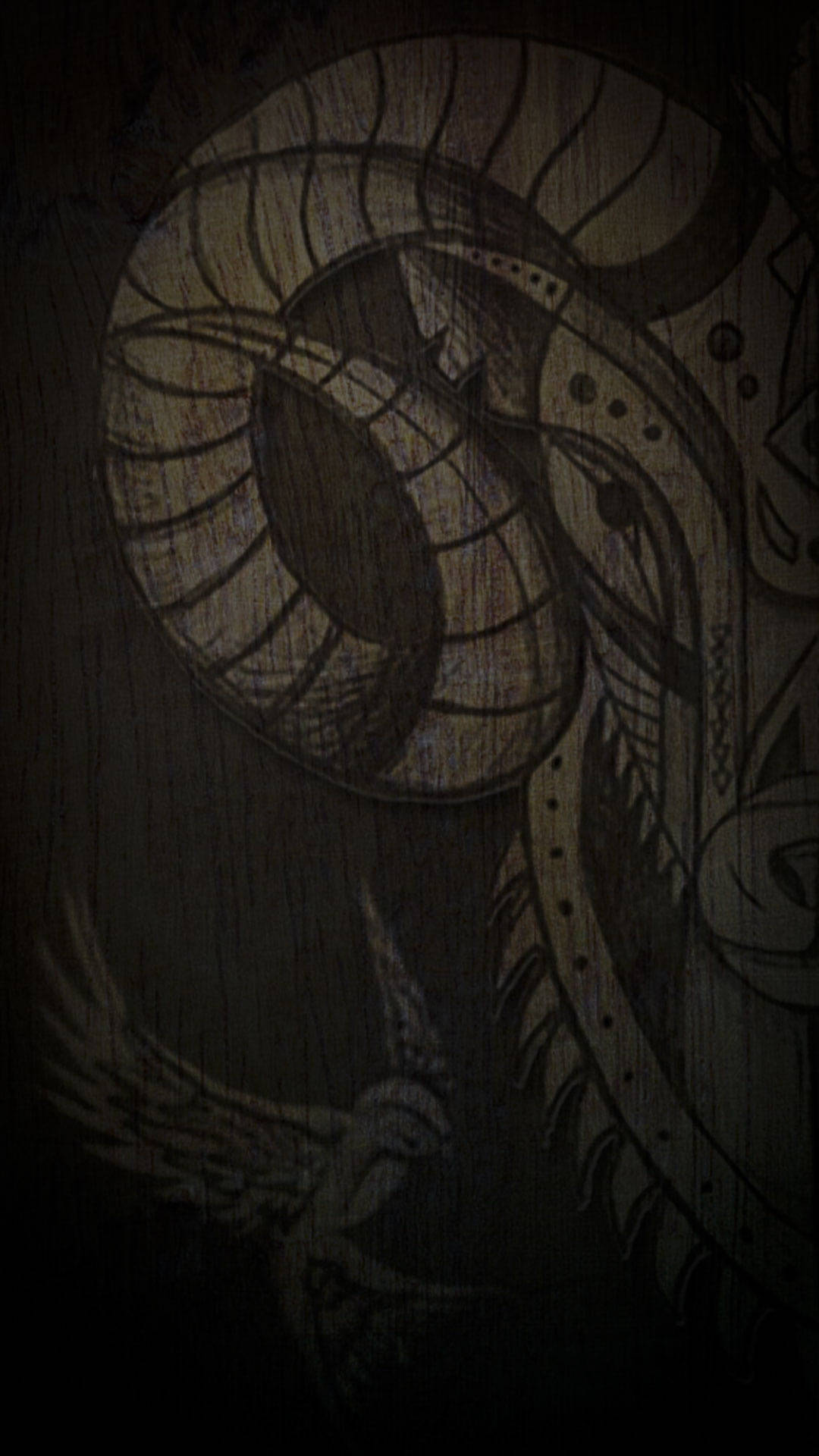 Dark Aesthetic Ram Aries Astrology Wood