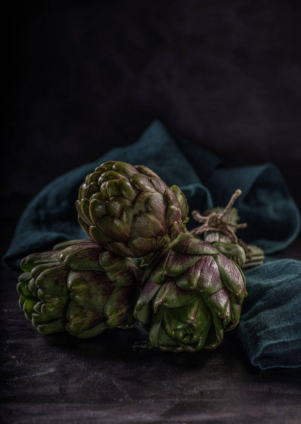 Dark Aesthetic Still Life Artichoke Background