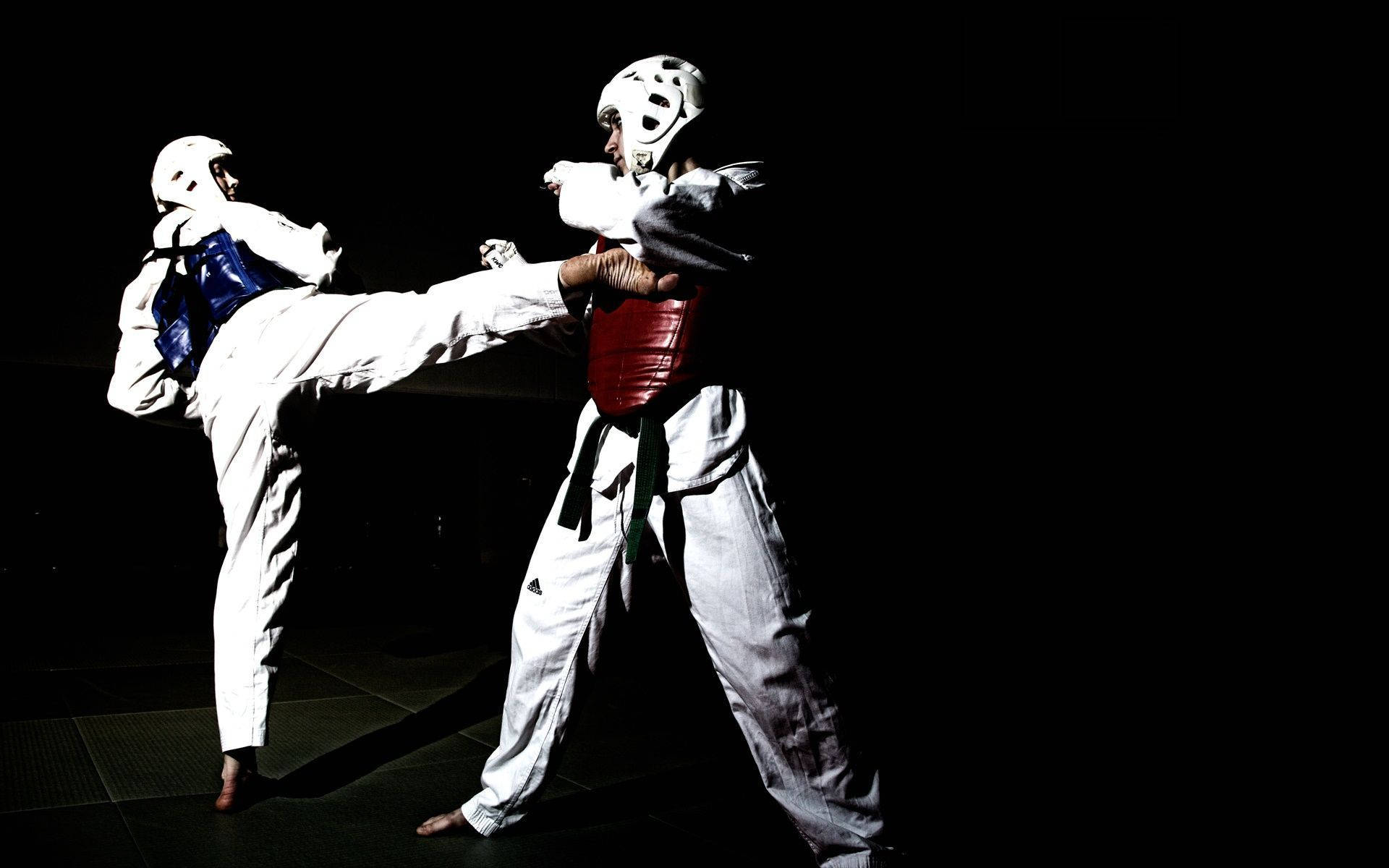 Dark Aesthetic Taekwondo Sport Taekwondoin Fight Background