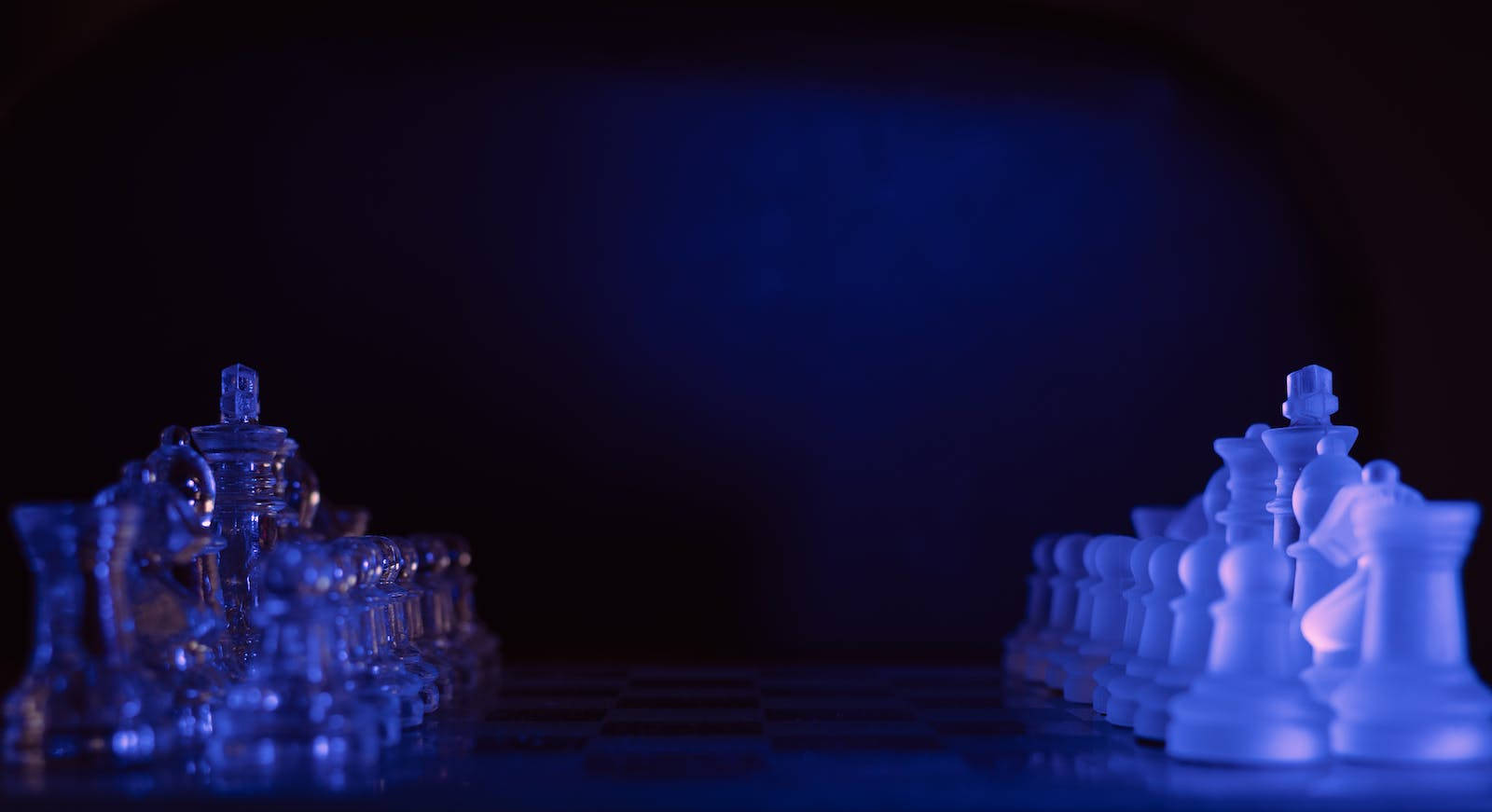 Dark And Blue Aesthetic Laptop Chess Background Background