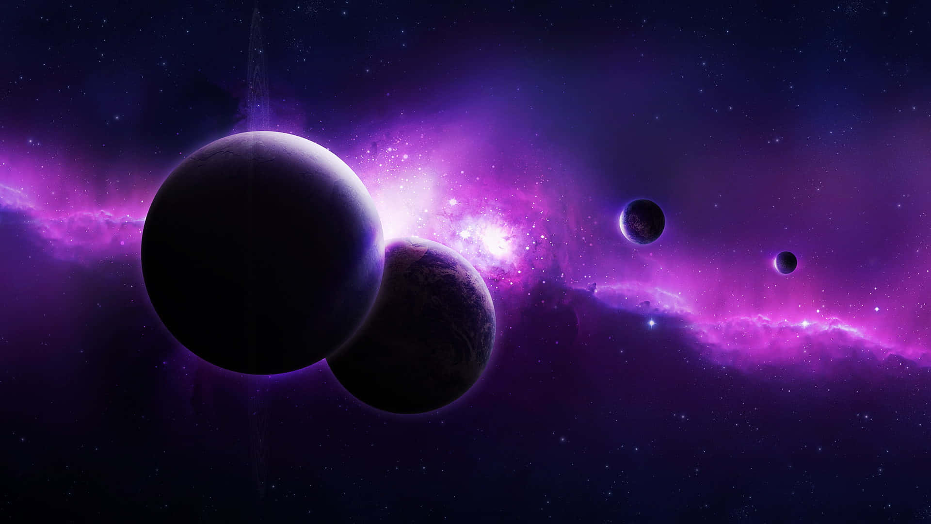 “dark And Dreamy: A Stunning Shot Of The Black And Purple Galaxy In Space.” Background
