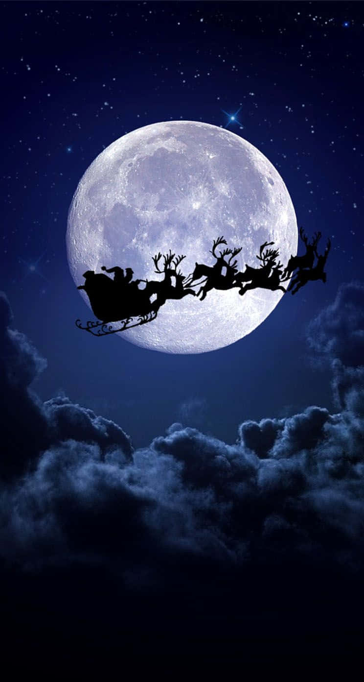 Dark And Festive Christmas Scene Background