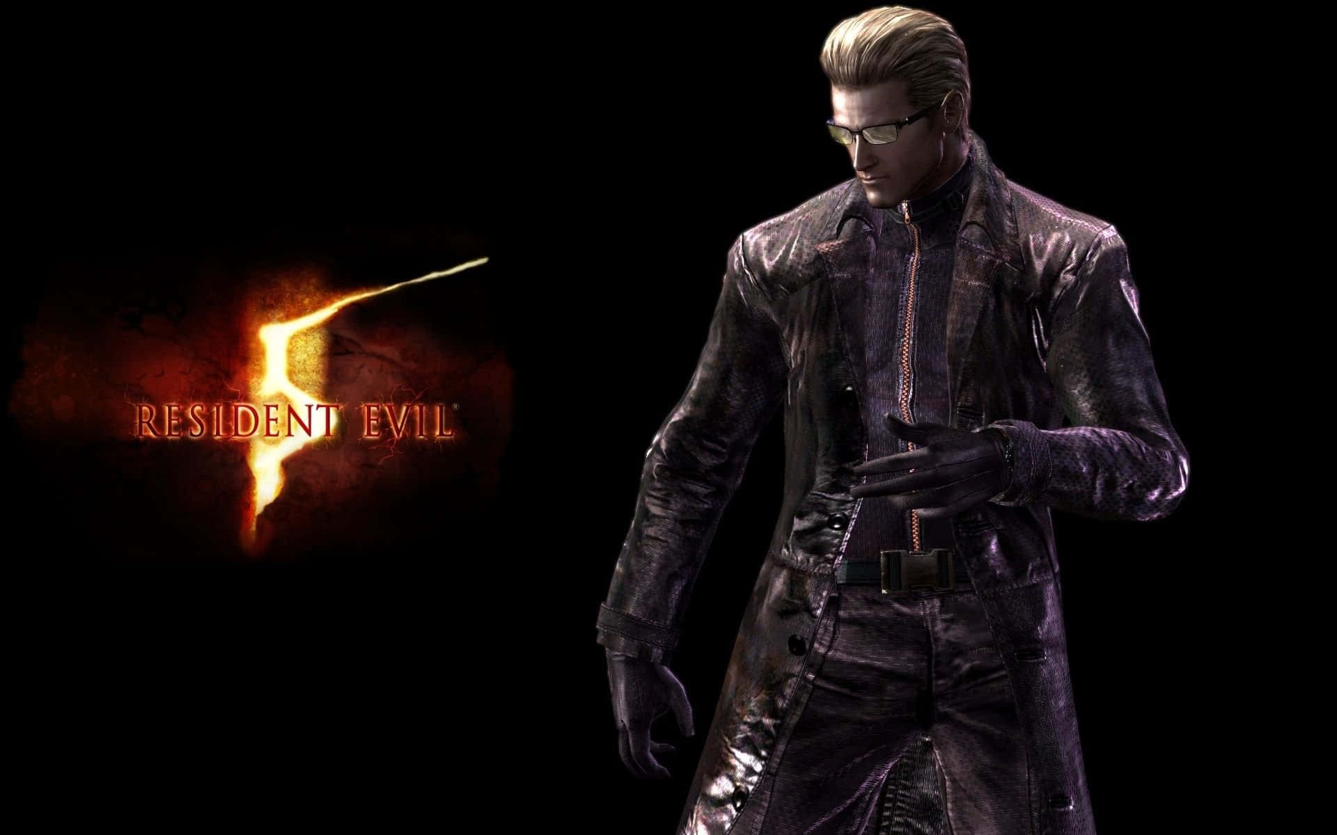 Dark And Mysterious Portrait Of Albert Wesker Background