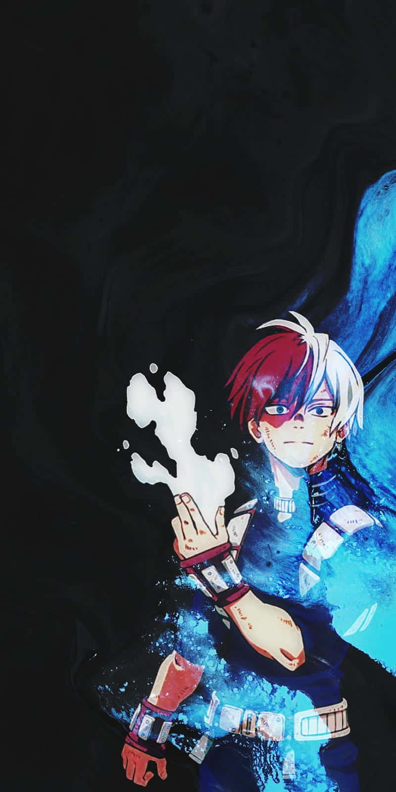 “dark And Powerful - Todoroki Black” Background