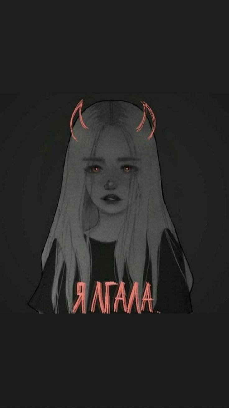 Dark And Sad Demon Girl