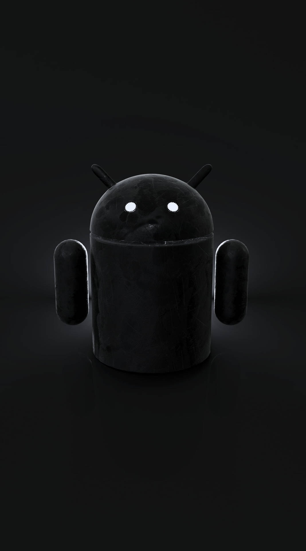 Dark Android 3d Logo Background