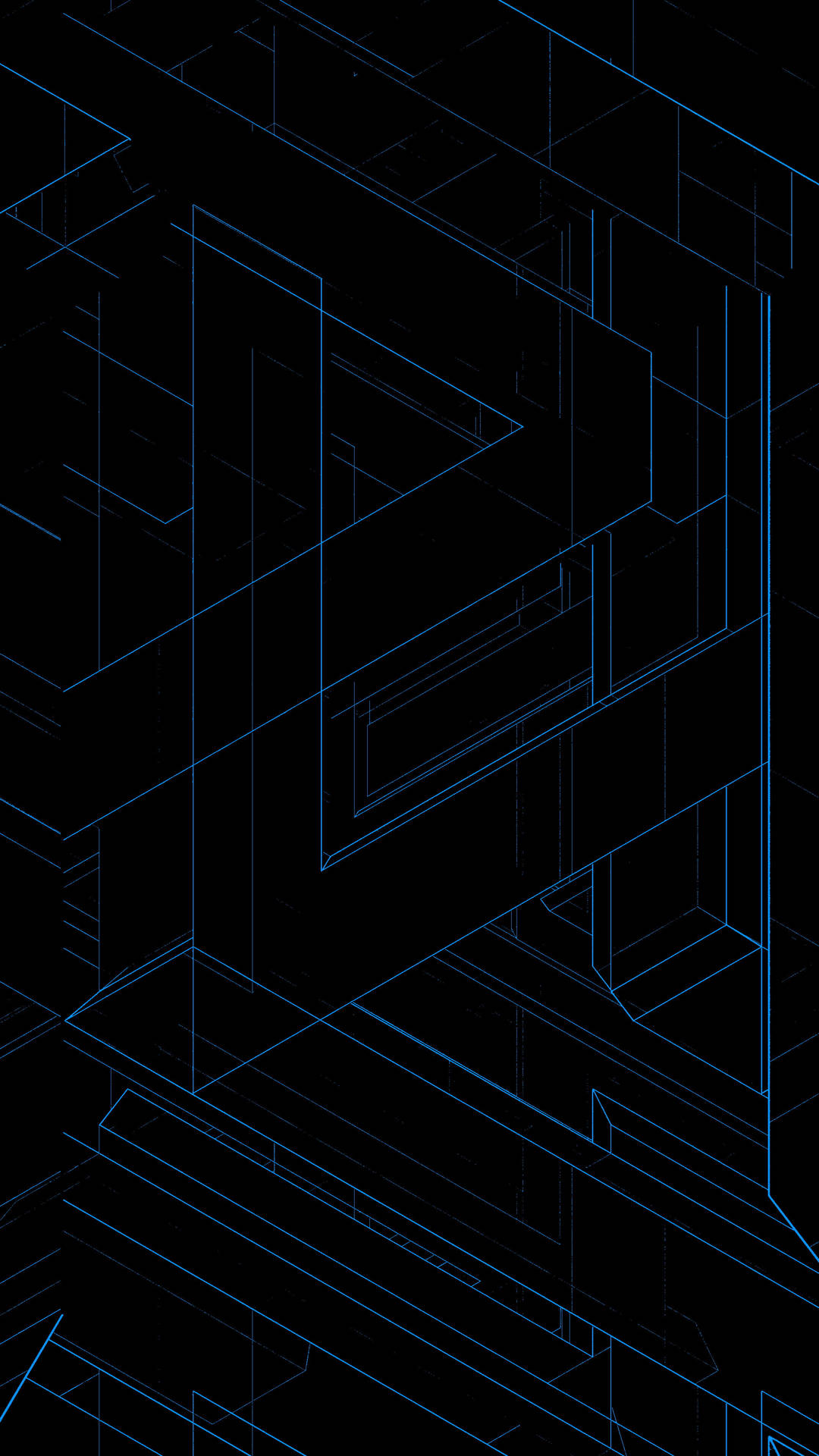 Dark Android Abstract Architectural Sketch Background