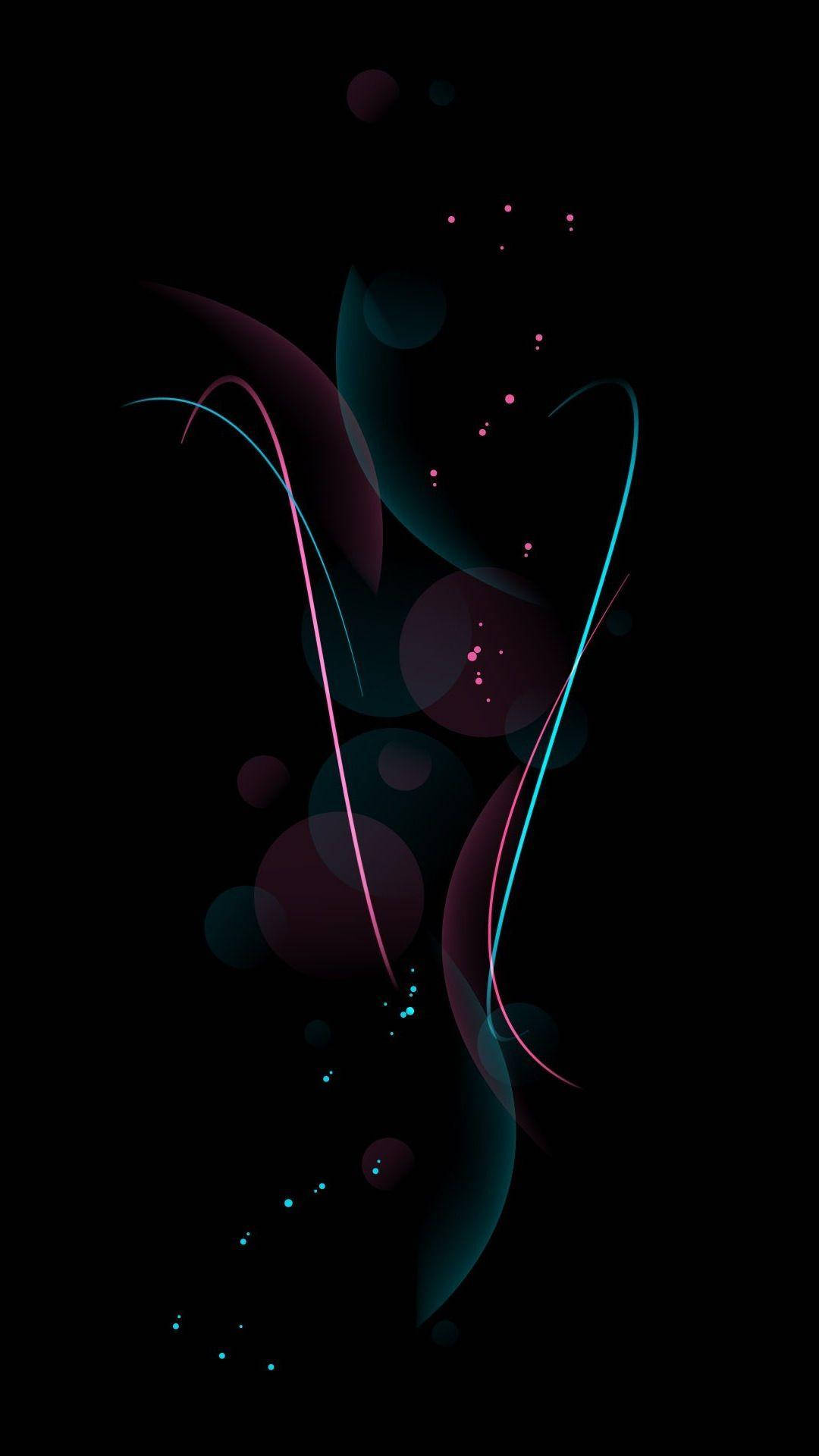 Dark Android Bokeh And Lines Background
